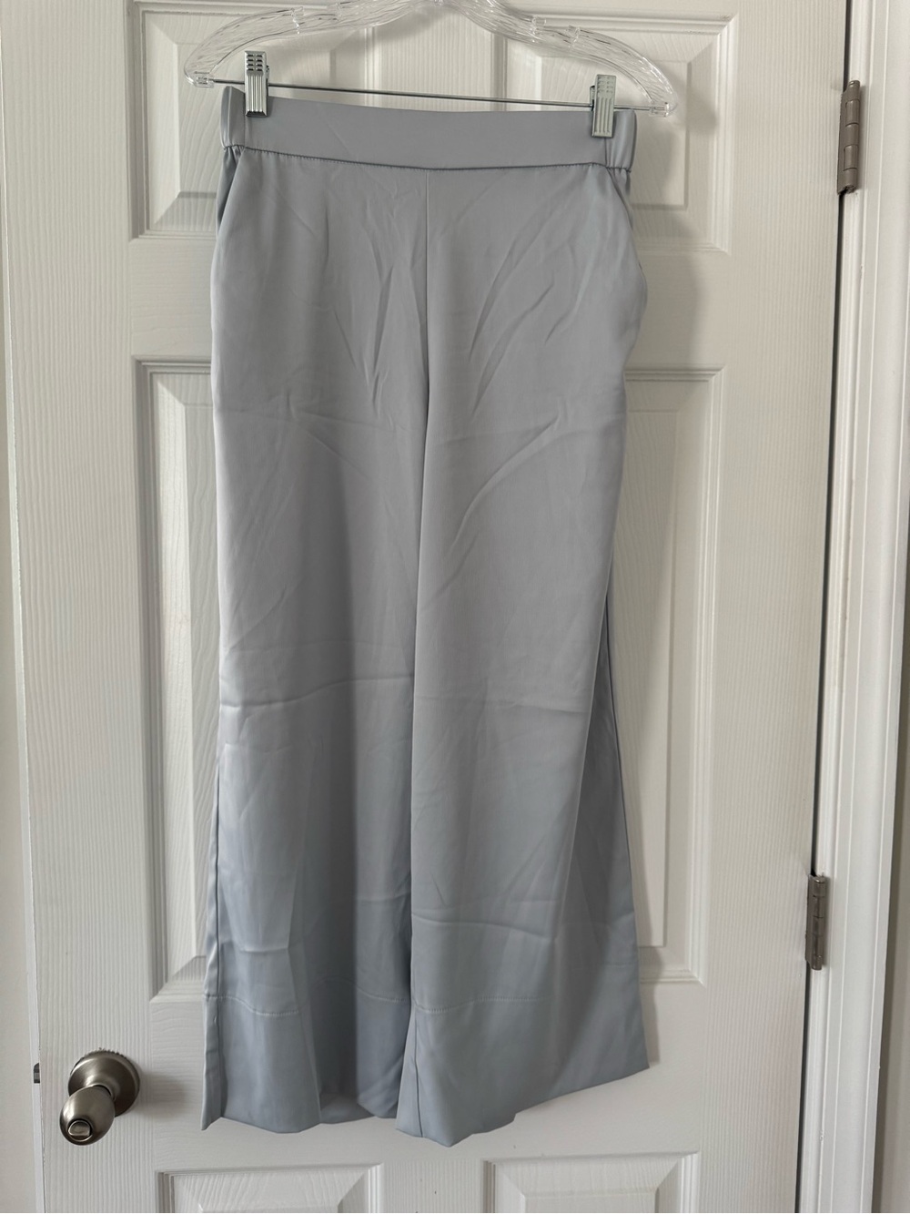 Zara Light Gray Wide-Leg Pants